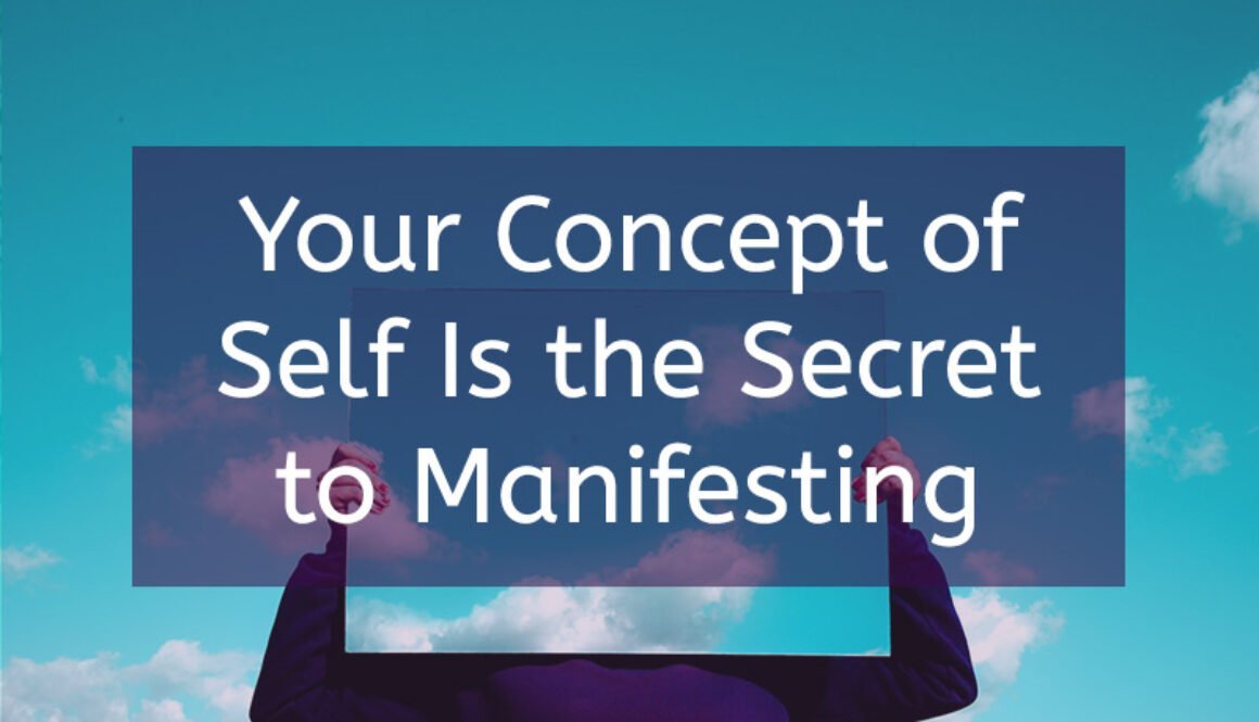 Self-concept-manifesting A person holding a mirror that reflects their self-concept