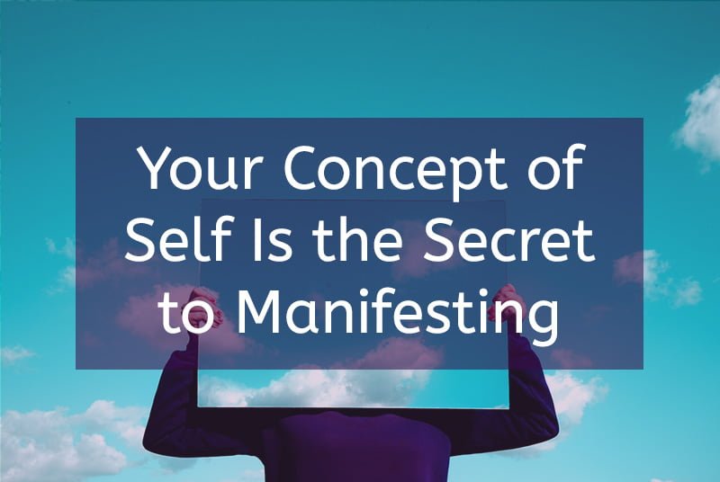 A person holding a mirror that reflects their self-concept