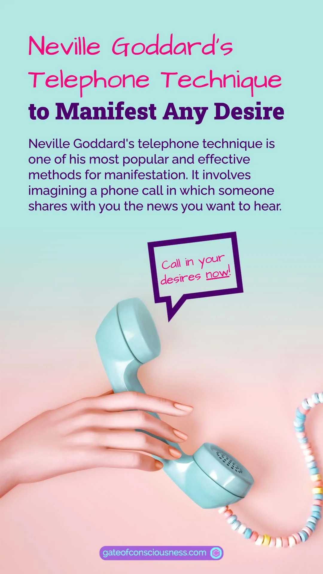 Neville Goddard's Telephone Technique Pin