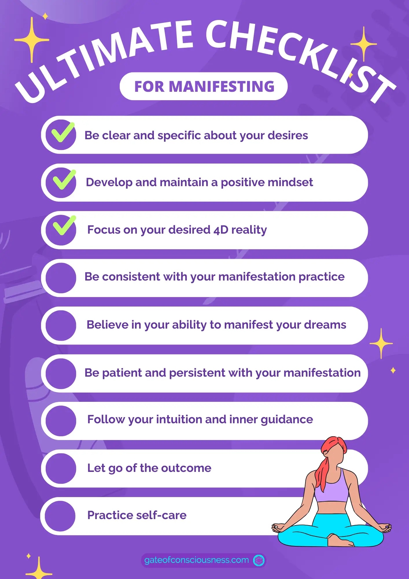 Manifesting Checklist Infographic