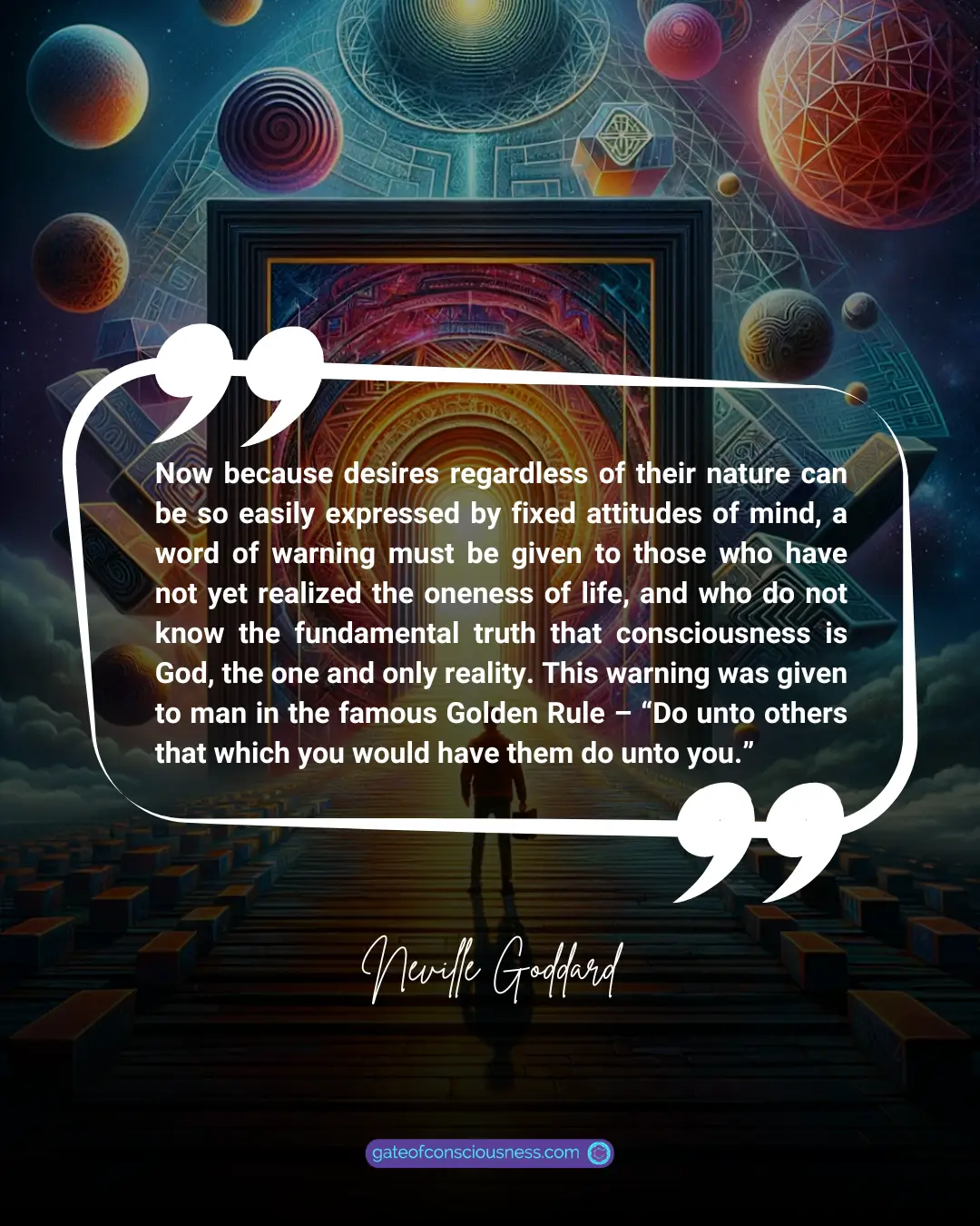 Quote from Neville Goddard about the Golden Rule