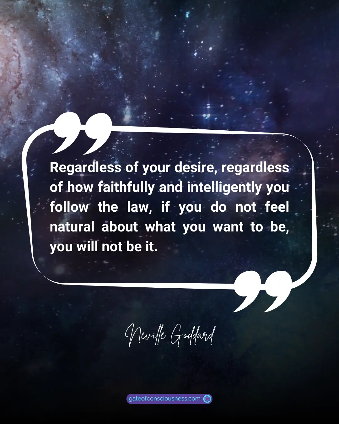 Neville Goddard's quote about the feeling of naturalness in manifestation