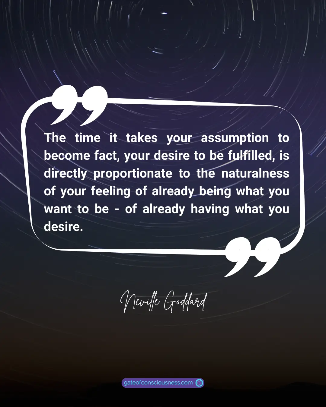 Neville Goddard's quote about the naturalness of manifestation