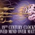 Vintage clockmaker tools, symbolizing Phineas Quimby's original profession, transitioning into brain imagery