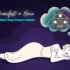 Woman in a 50s style sleeping. There's a thinking cloud with a home above her head, symbolizing manifesting home.