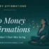 Woman with her hand on her heart as gold coins rise from her words, 30 money affirmations that don't feel like lying